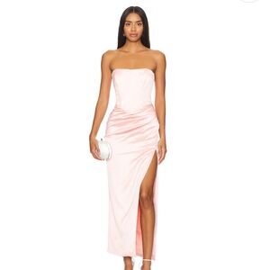 Bardot Strapless Pink Dress